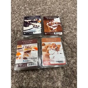 Fusion Scented Wax Cubes Lot of 4 Cookie Crumble Cinnamon Caramel 2.5oz Melts
